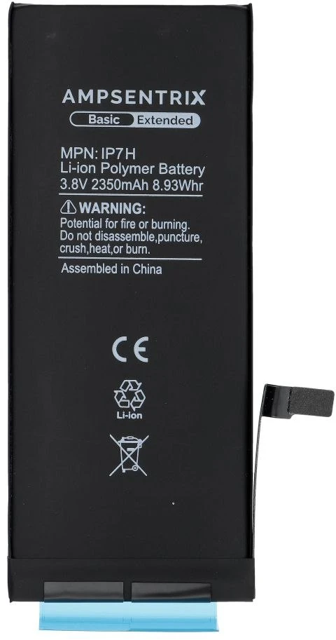 Inne „Oem AmpSentrix Basic“ baterija, skirta „iPhone 7“ (didelės talpos 2350 mAh)