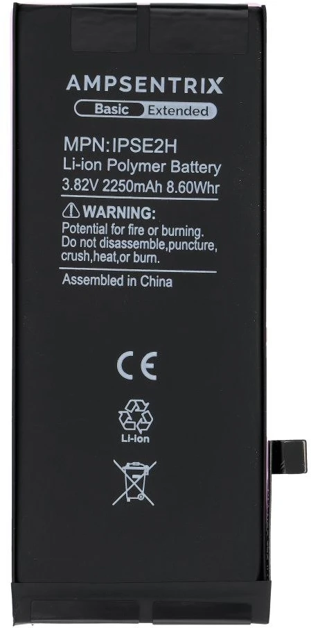 Inne „Oem AmpSentrix Basic“ baterija, skirta „iPhone SE 2020“ (didelės talpos 2250 mAh)