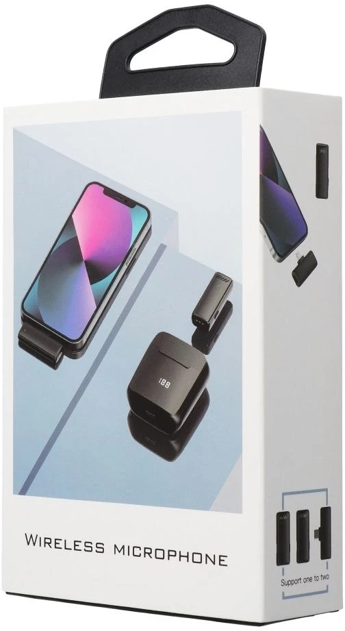 Oem Belaidis prisegamas mikrofonas „Lightning“ su įkrovimo dėklu S11 juodas