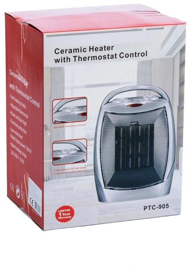 Oem Ceramic fan heater 1500W RC-K-398 juodas