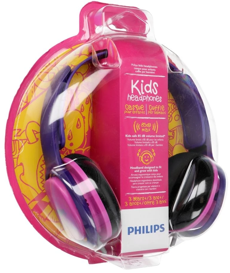 Vaikiškos ausinės Philips SHK2000PK/00 Rožinės ir violetinės