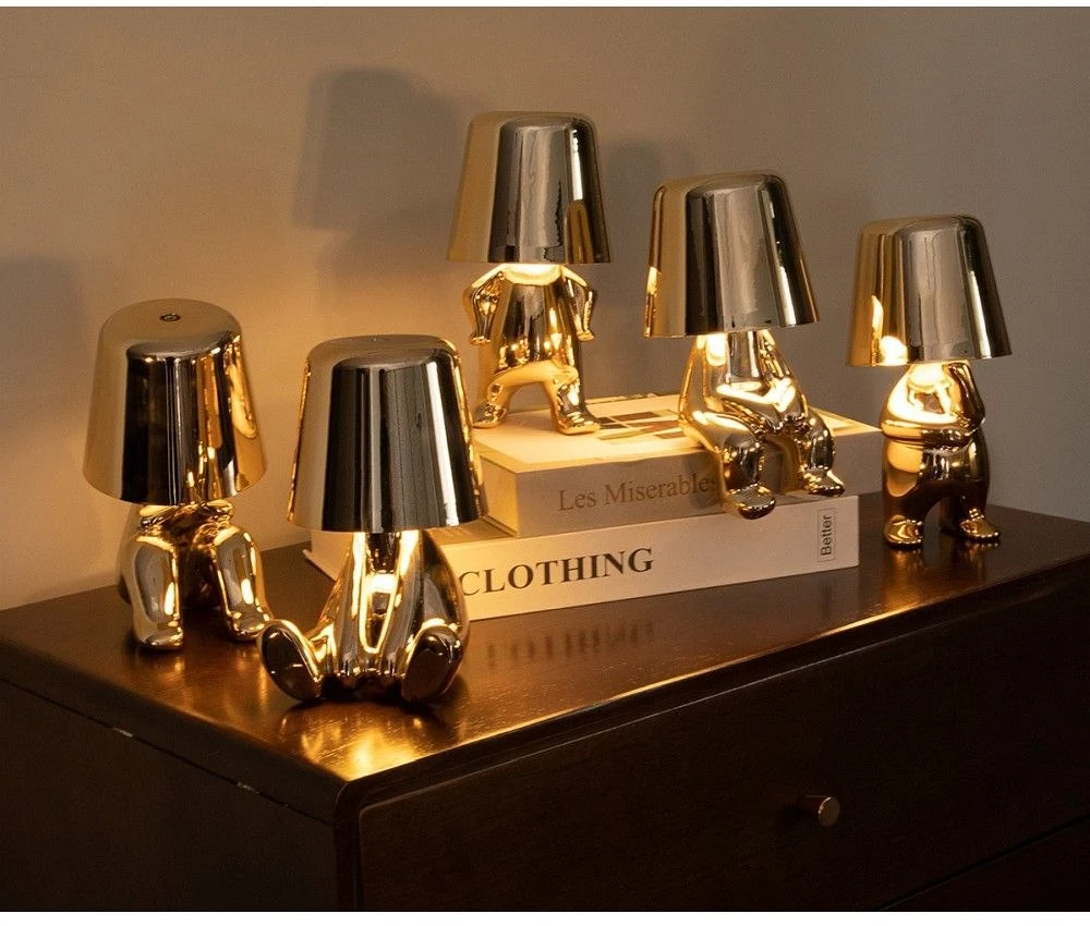 Oem Stalinis šviestuvas prie lovos GOLD MAN Art Deco stovimas (1 versija) MLTL