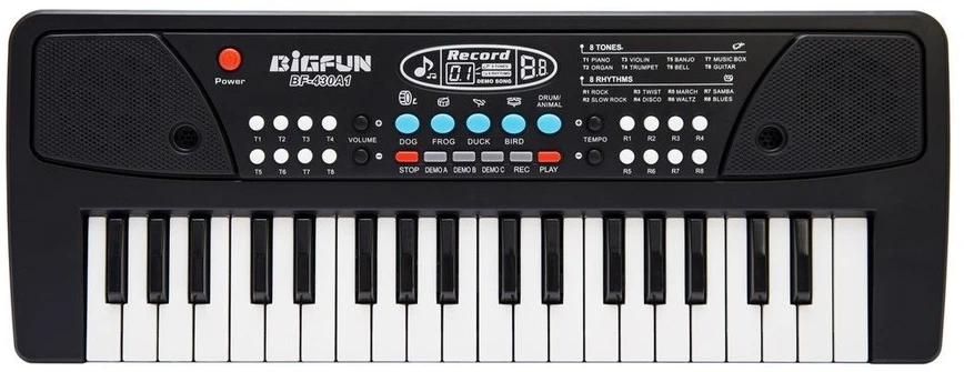 Organkai, pianinas, klaviatūra su mikrofonu, 37 klavišai