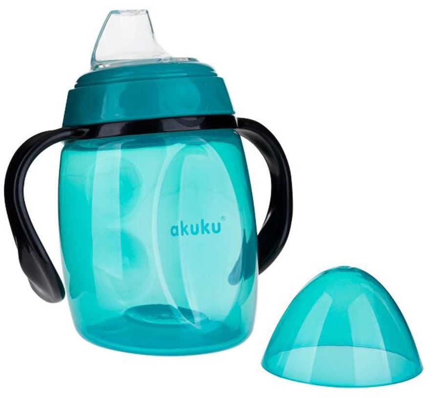AKUKU neišsiliejanti gertuvė su dviem rankenėlėmis, 280 ml, A0366, TURQUOISE