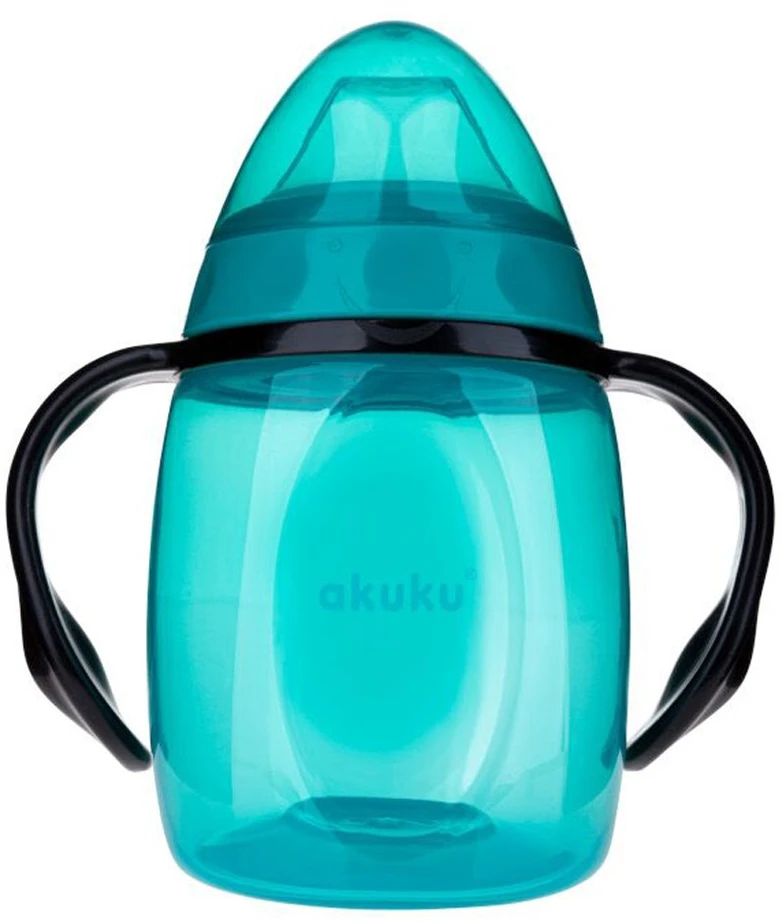 AKUKU neišsiliejanti gertuvė su dviem rankenėlėmis, 280 ml, A0366, TURQUOISE