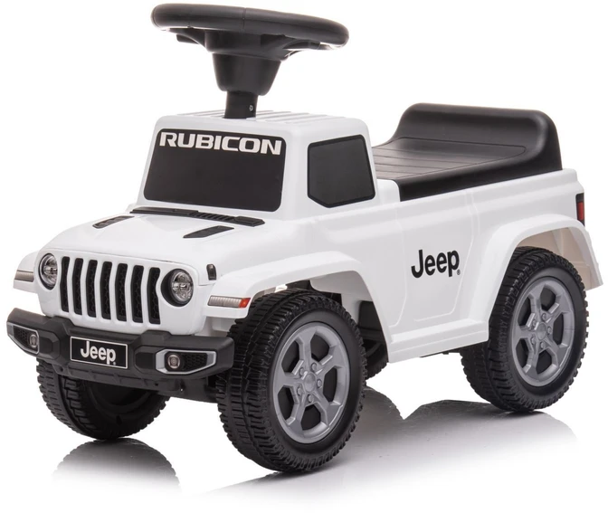 Paspiriamukas stumdukas su garsais Jeep automobilis vaikams baltas
