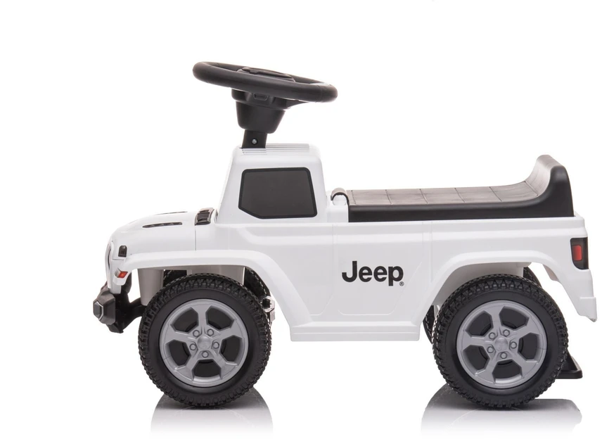 Paspiriamukas stumdukas su garsais Jeep automobilis vaikams baltas