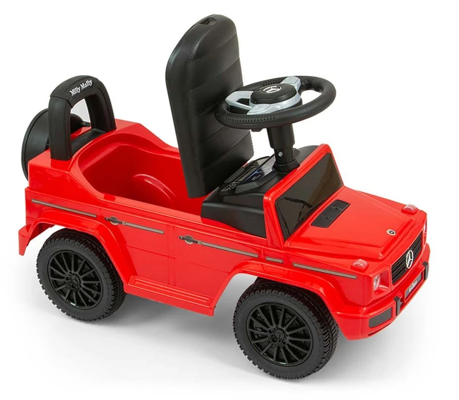 Paspiriama mašinėlė - stumdukas Milly Mally Mercedes G350d, Raudona