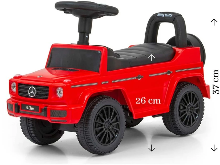 Paspiriama mašinėlė - stumdukas Milly Mally Mercedes G350d, Raudona