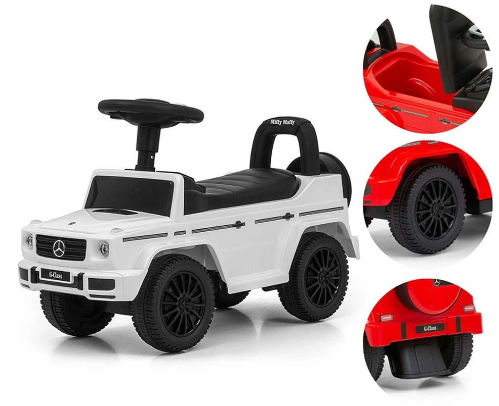 Paspiriama mašinėlė - stumdukas Milly Mally Mercedes G350d, Raudona