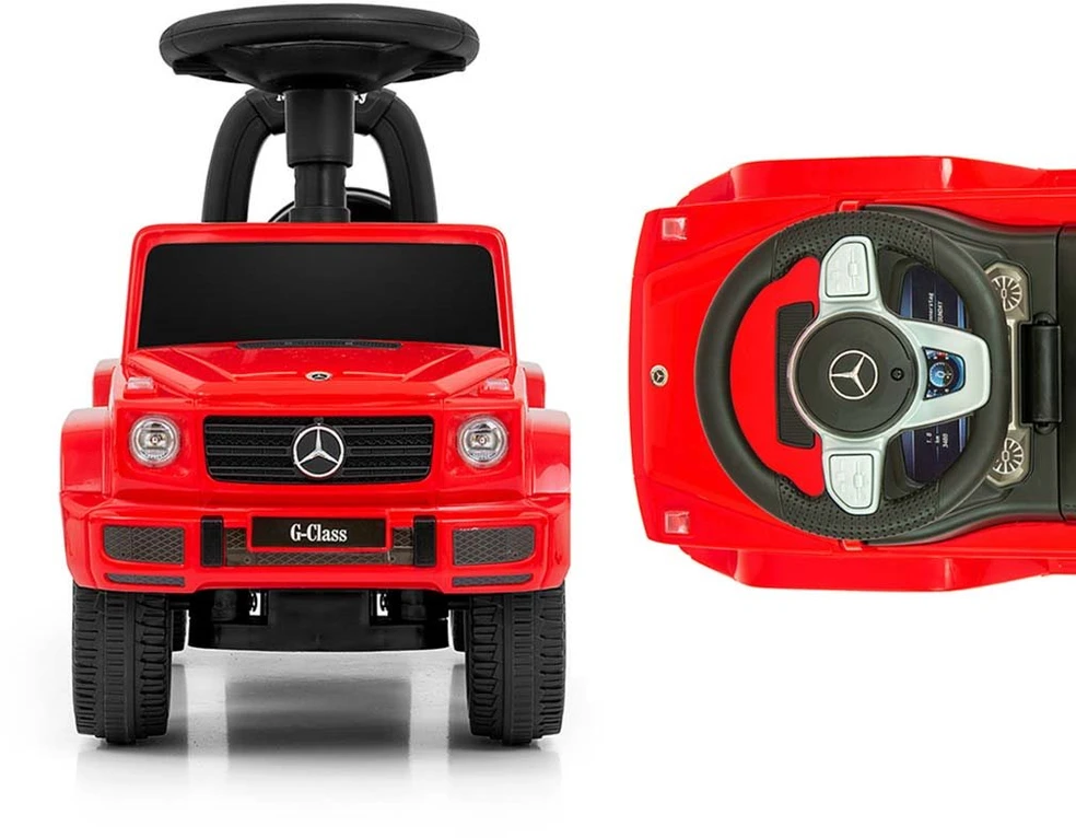 Paspiriama mašinėlė - stumdukas Milly Mally Mercedes G350d, Raudona