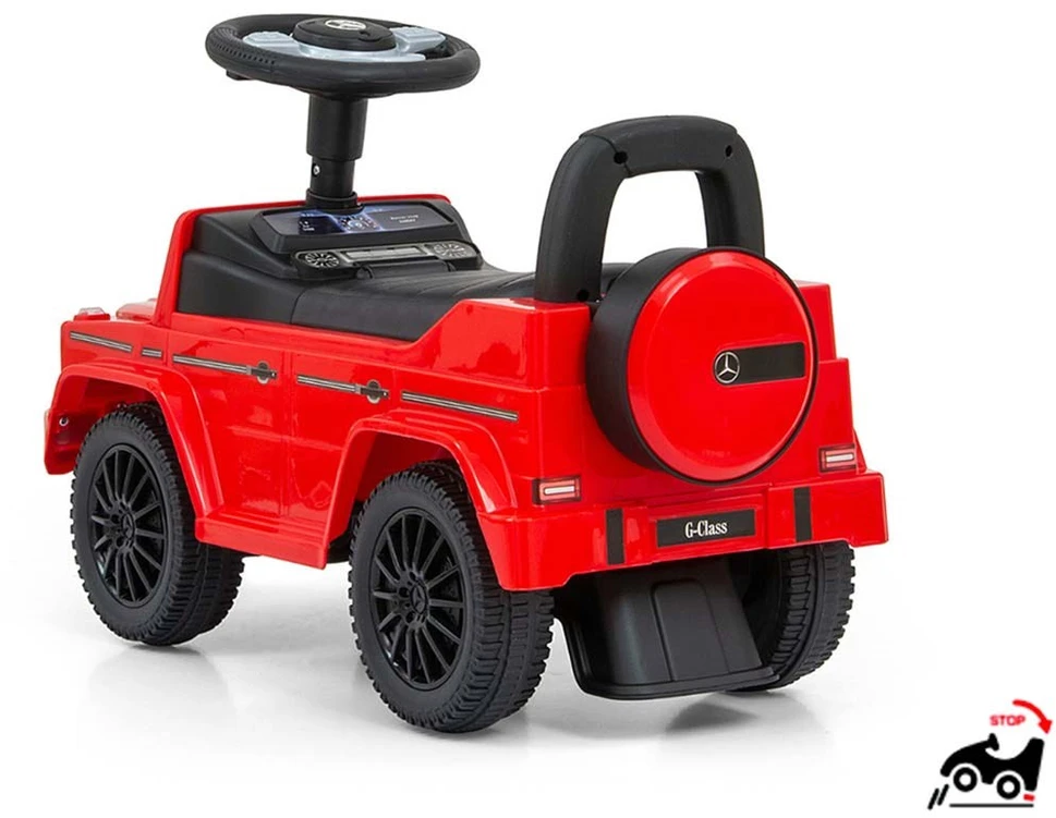 Paspiriama mašinėlė - stumdukas Milly Mally Mercedes G350d, Raudona