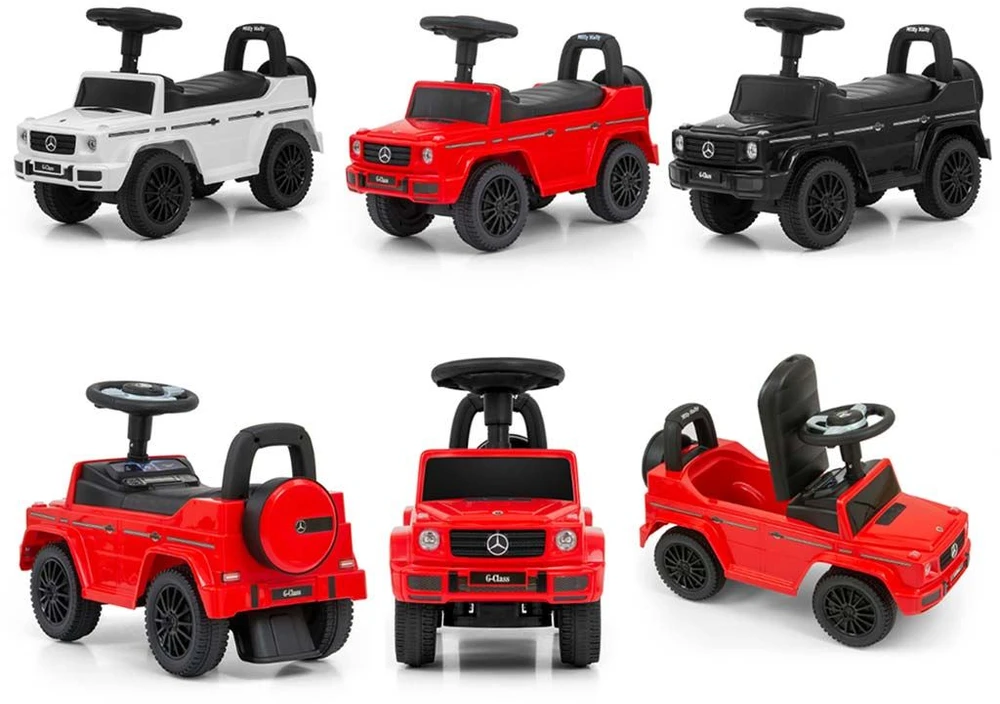Paspiriama mašinėlė - stumdukas Milly Mally Mercedes G350d, Raudona