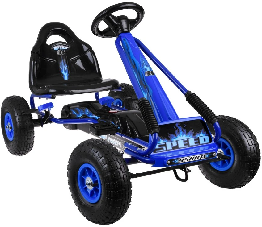 Jokomisiada Large pedal go-kart su reguliuojama sėdyne ir pripučiamais ratais SP0839