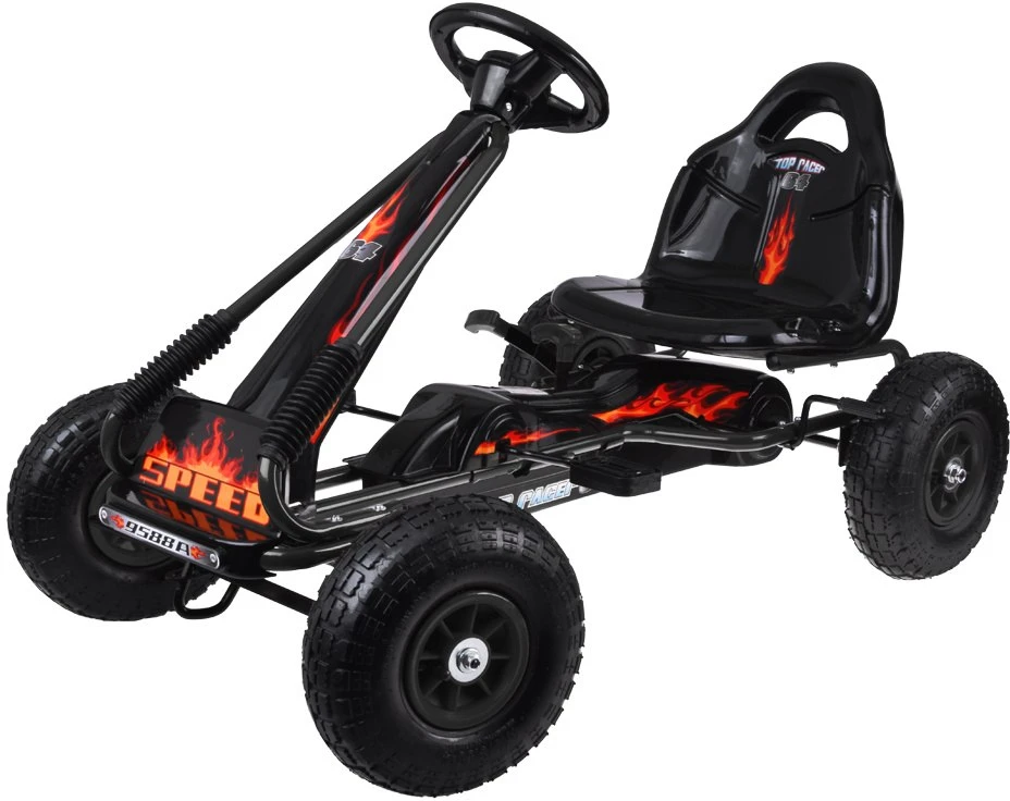 Jokomisiada Large pedal go-kart su reguliuojama sėdyne ir pripučiamais ratais SP0839