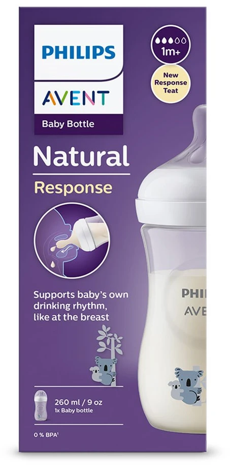Philips AVENT SCY903/67 Buteliukas Responsive Natūralus dekoras 260 ml