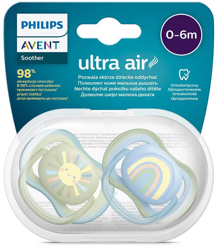 Philips AVENT SCF085/58 Ultra Air čiulptukas 0-6m saulės/vaivorykštės berniukas