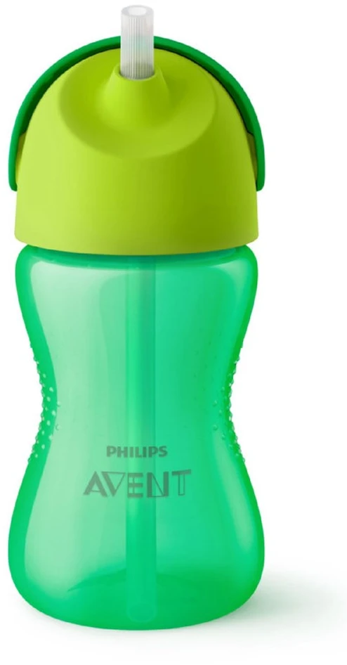 Philips AVENT 12+ mėn. puodelis su šiaudeliu 300 ml, žalias