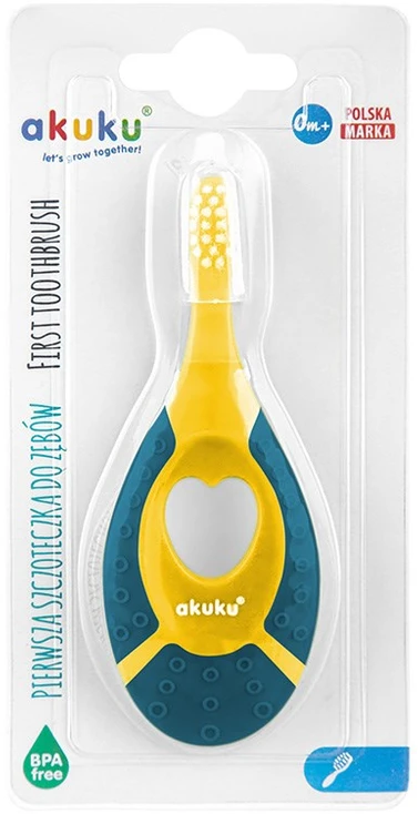 Akuku pirmasis dantų šepetėlis, 0-2 m., A0158