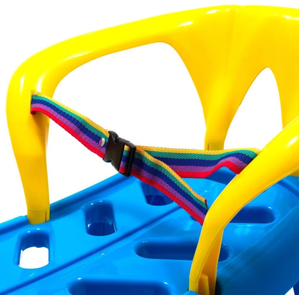 Plastikinės rogutės su atlošu Baby Mix SNOW STAR raudonos spalvos
