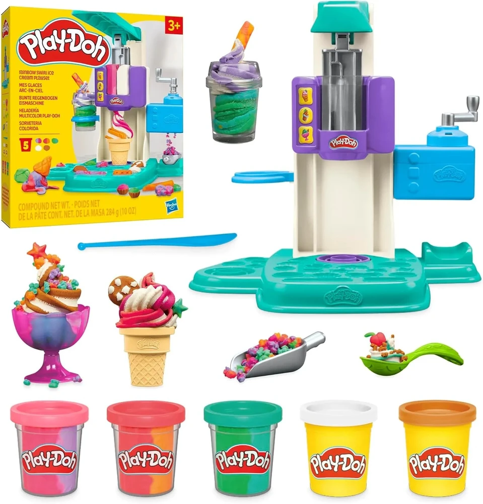 Modeliavimo rinkinys vaikams PLAY DOH Vaivorykštės ledai