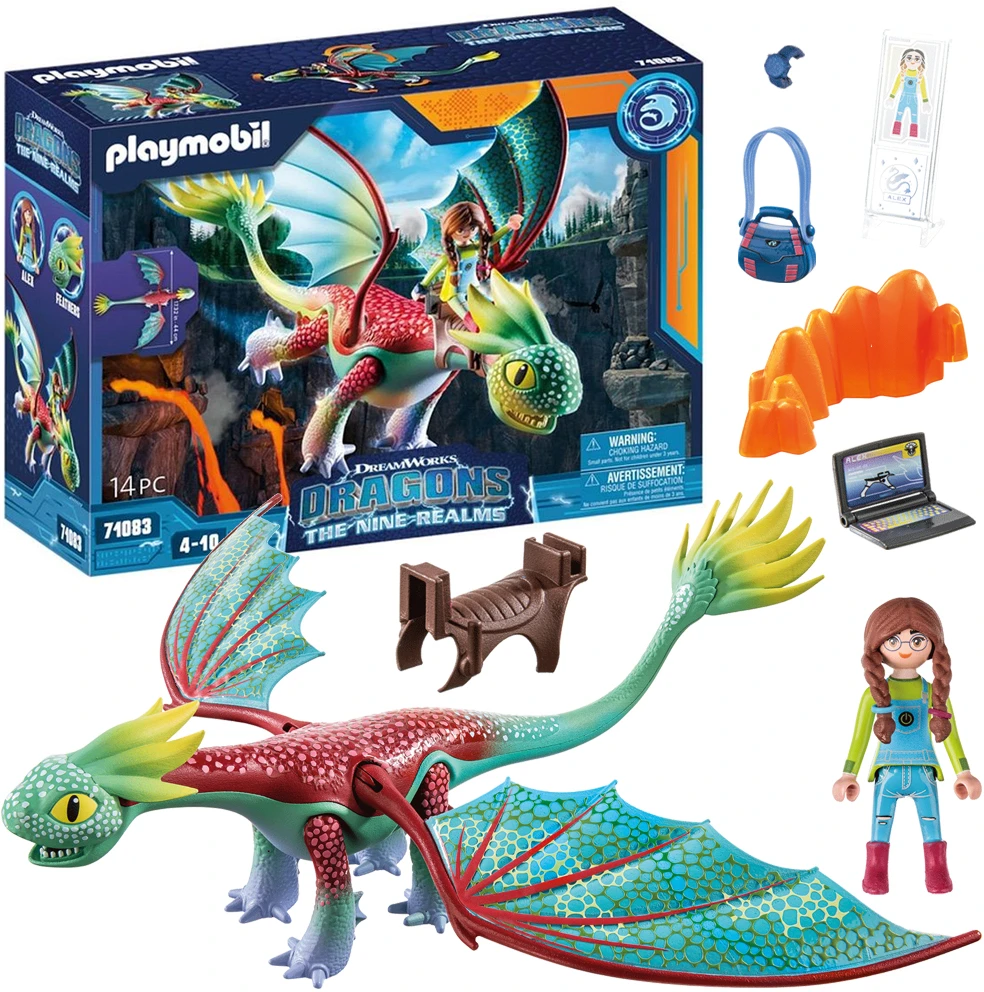 71083 PLAYMOBIL® Dragons, Plunksnos ir Aleksas