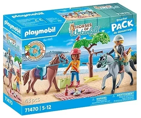 PLAYMOBIL HORSES OF WATERFALL Amelios ir Beno jodinėjimas paplūdimyje 71470