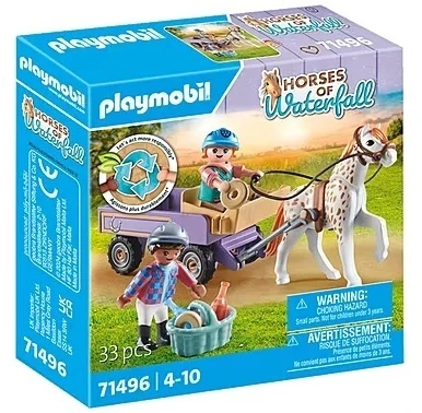 PLAYMOBIL HORSES OF WATERFALL Ponių vežimas 71496