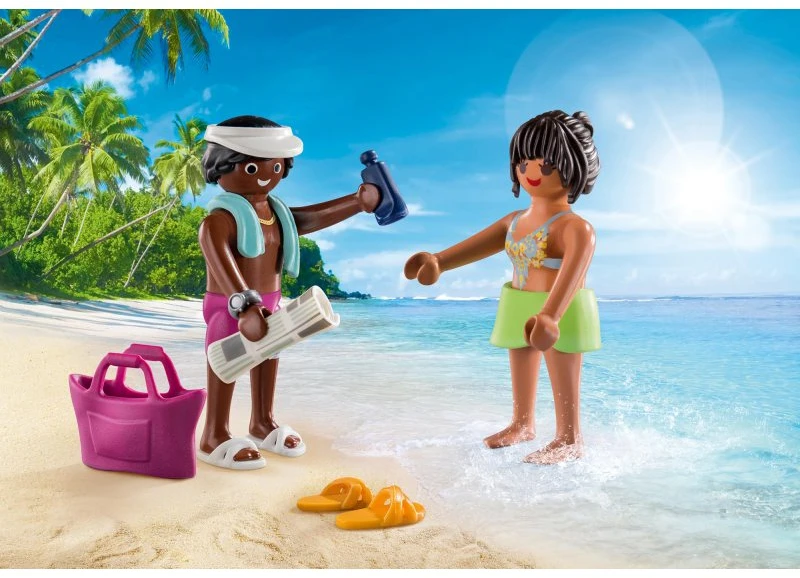Playmobil konstruktoriaus rinkinys Atostogautojai paplūdimyje 70274 2 vnt.