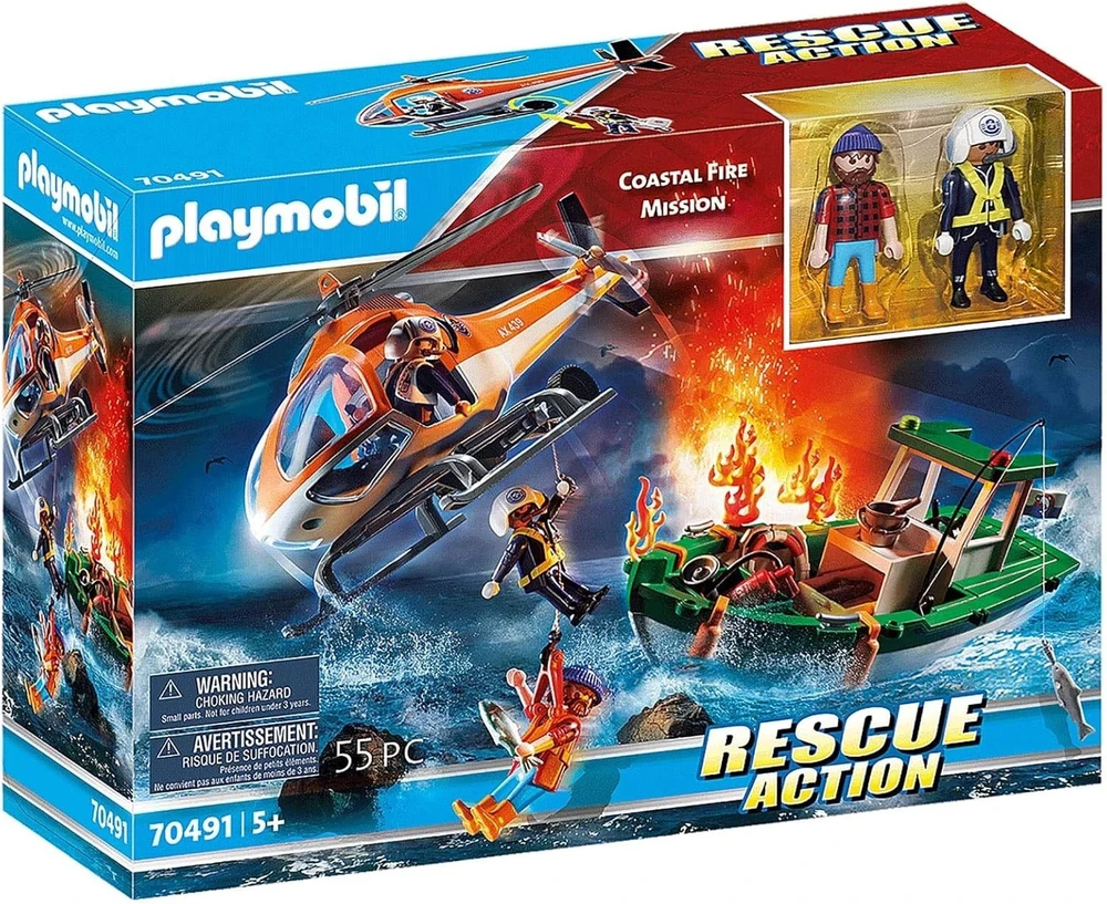 Playmobil Coastal Fire Mission 70491 gaisrinės gelbėjimo misijos rinkinys