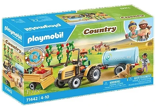 Playmobil Country 71442 Traktorius su priekaba ir vandens baku