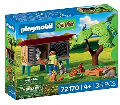 PLAYMOBIL 72170 Triušio narvas ir priedai, Kaimo ūkis, 35 dalys, nuo 4 metų
