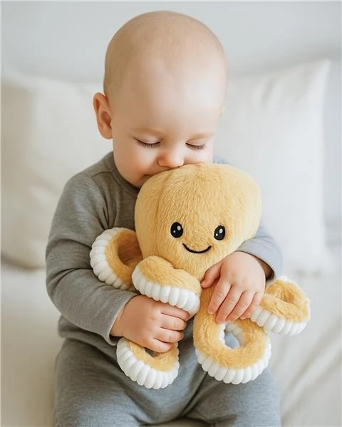 Pliušinis aštuonkojis žaislas kūdikiui Baby Mix, 60 cm