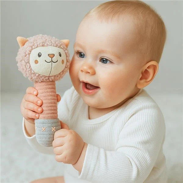 Pliušinis barškutis su čirškikliu New Baby Lama