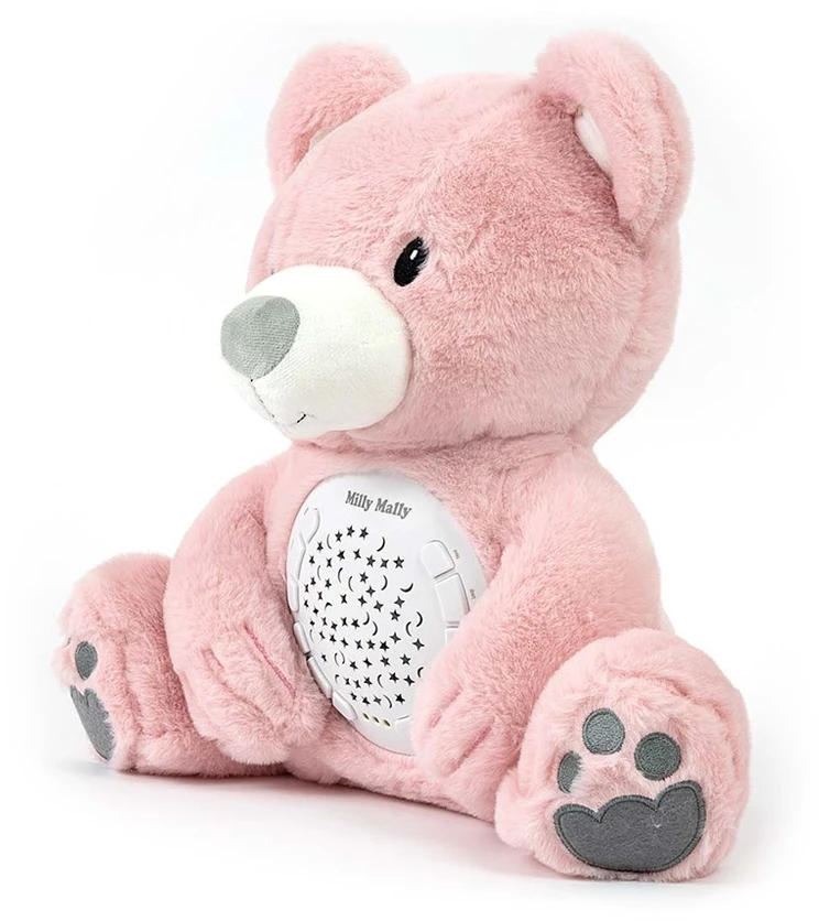 MILLY MALLY projektorius pliušinis žaislas Milly Bear rožinis