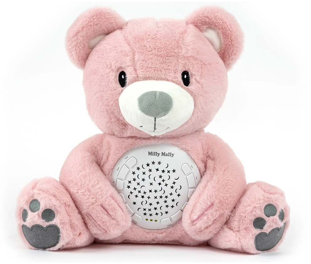 MILLY MALLY projektorius pliušinis žaislas Milly Bear rožinis