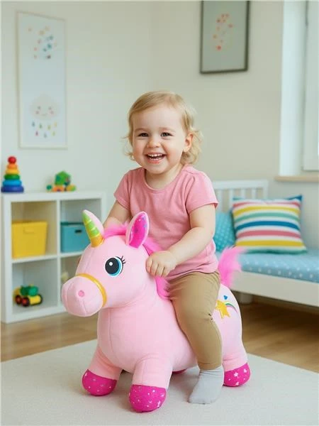 Pliušinis šokinėjantis arkliukas su garsais Baby Mix Unicorn