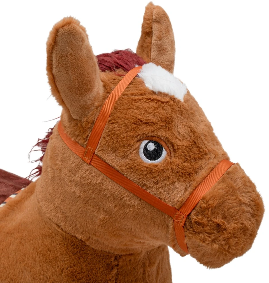 Pliušinis šokinėjantis arkliukas su garsais Baby Mix Brown