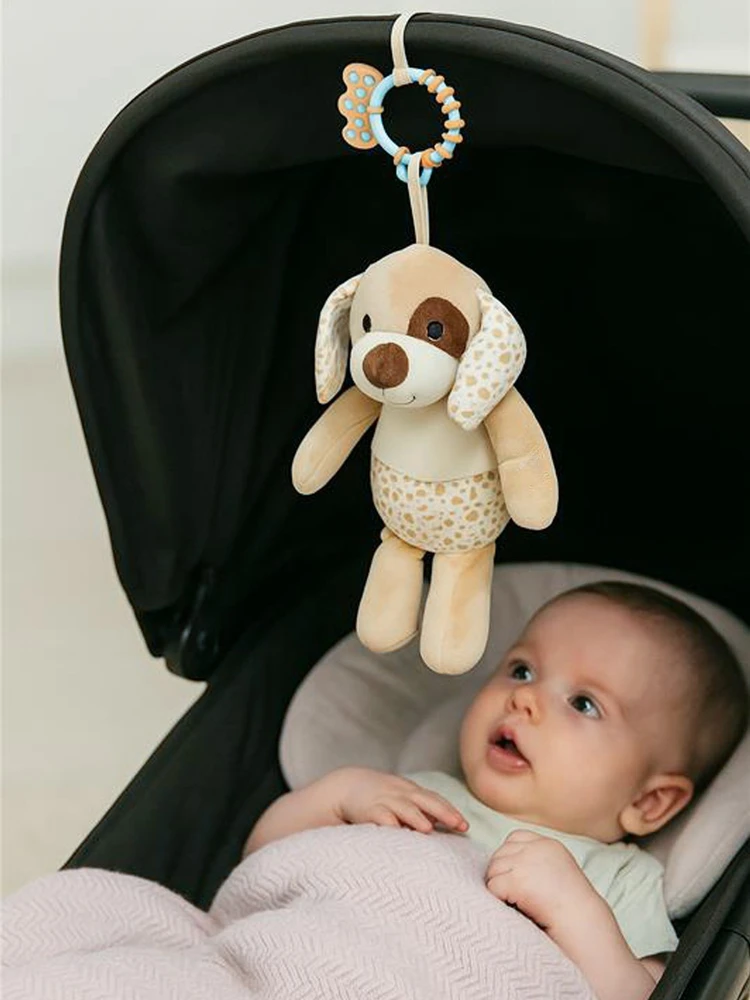 Pliušinis žaislas su vibracija Baby Mix rudas šuniukas
