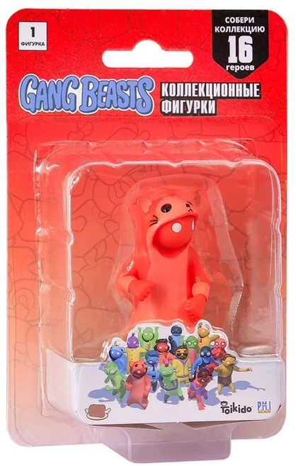 My Store P.M.I. Gang Beasts figūrėlė serija 1 H Kigu raudonas 7 cm