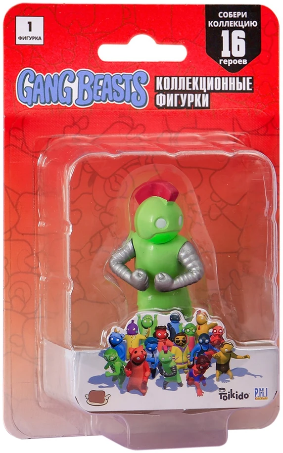 My Store P.M.I. Gang Beasts figūrėlė serija 1 Super Žalias 7 cm