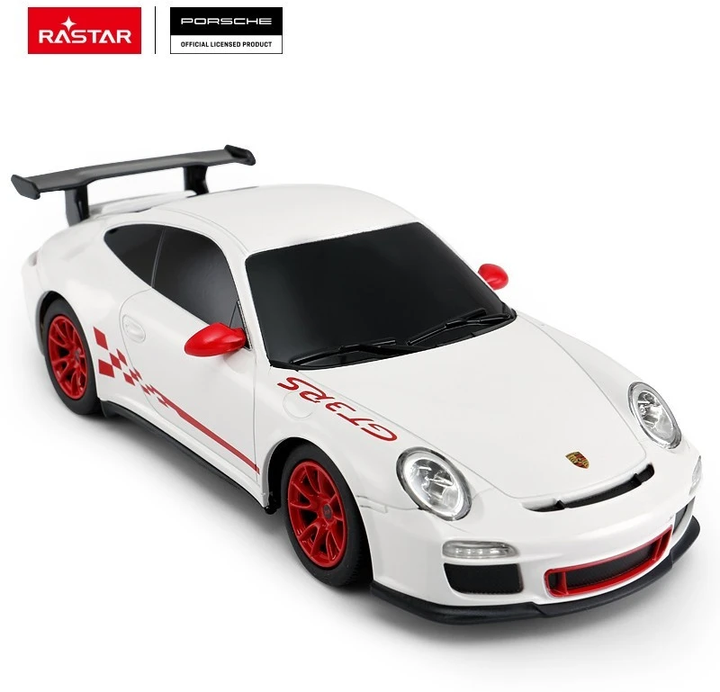 Porsche GT3 RS R/C mastelis 1:24 Rastar 39900 valdomas baltas automobilis