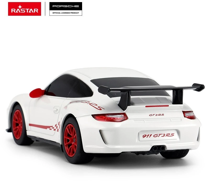 Porsche GT3 RS R/C mastelis 1:24 Rastar 39900 valdomas baltas automobilis