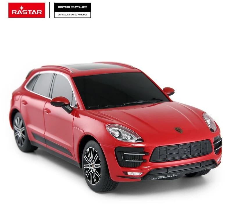 Porsche Macan Turbo mastelio 1:24 Rastar 71800 raudonas valdomas automobilis