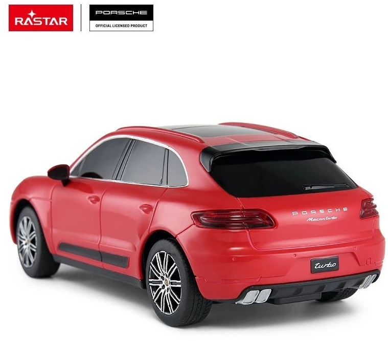 Porsche Macan Turbo mastelio 1:24 Rastar 71800 raudonas valdomas automobilis