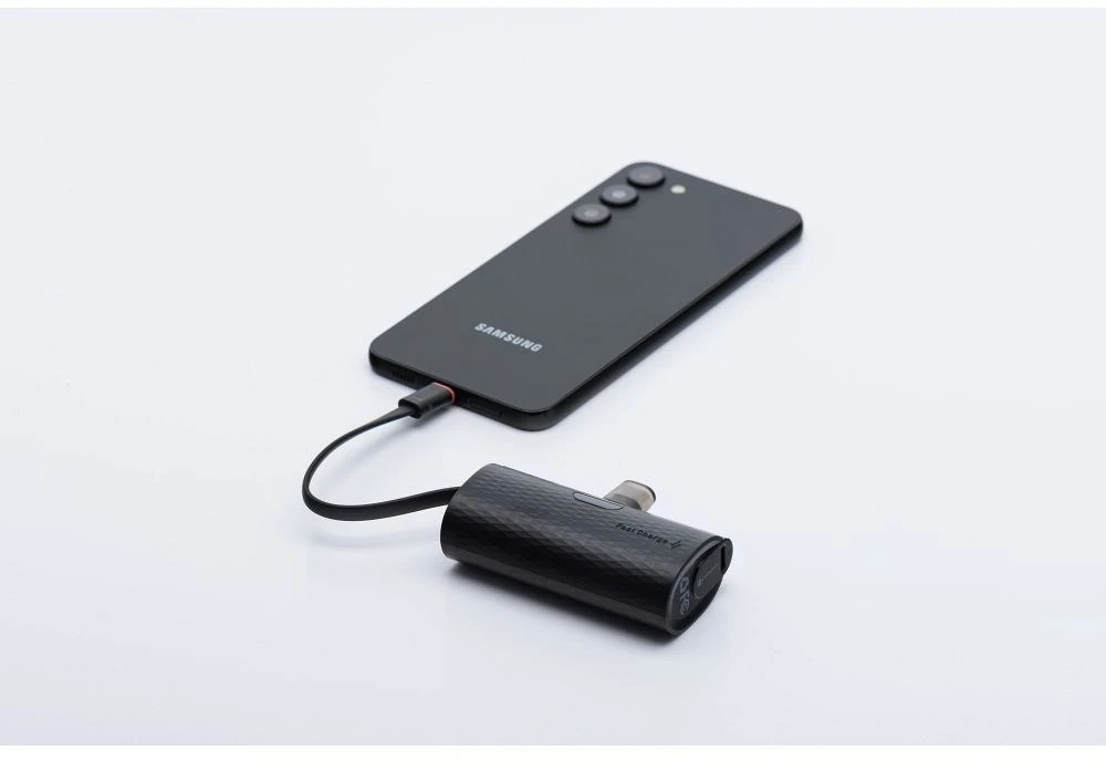 „Forcell F-Energy“ išorinė baterija „F5K3 PD 20W 5000 mAh“ su integruota USB C jungtimi, juoda