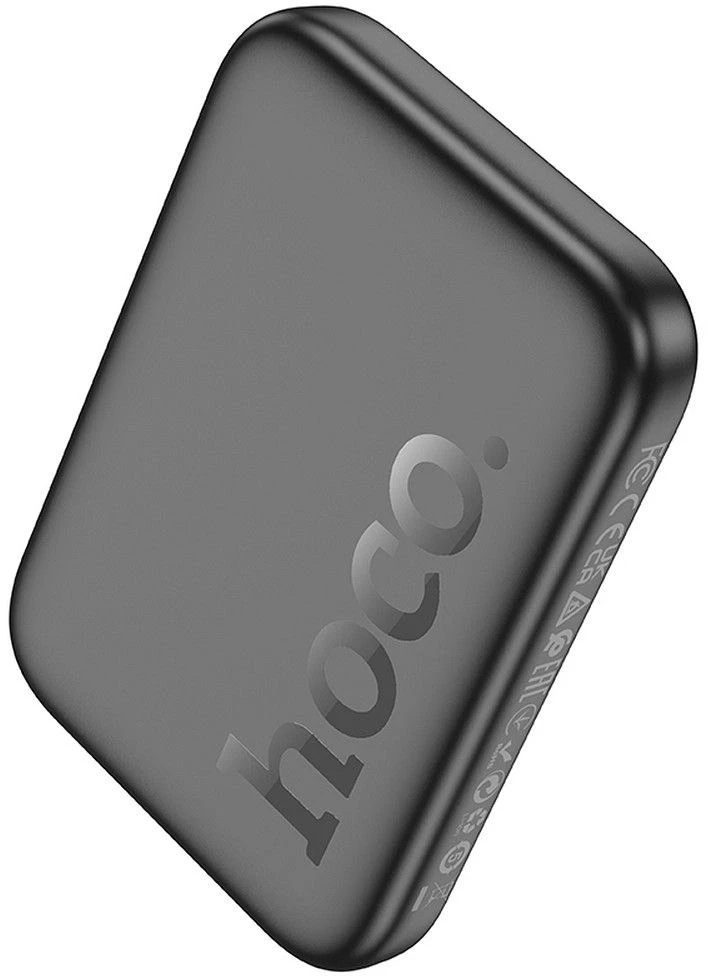 Nešiojamoji baterija, suderinama su „MagSafe Hoco 5000 mAh QC PD 18W J117“, juoda