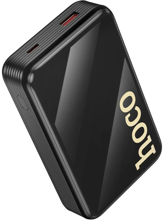 Išorinė baterija Hoco 20000 mAh QC PD 22,5W su integruotais laidais USB C + Lightning Q37A juodas