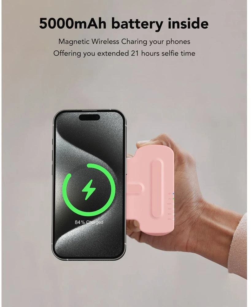 Nešiojamoji baterija, suderinama su „Magsafe Veger“ (W0569) PD QC3.0 20W 5000 mAh juoda