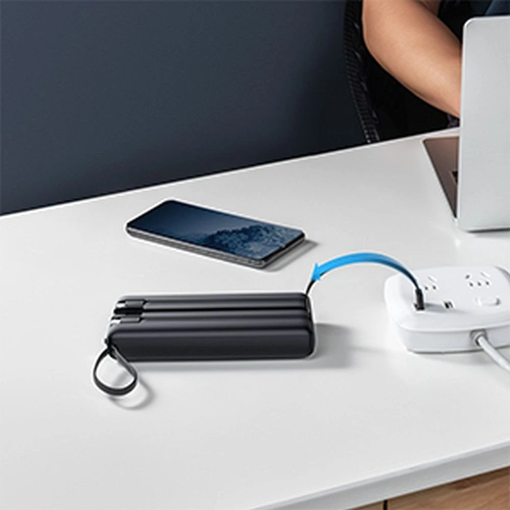 Veger „Weger C20“ (W2047 / W2059) 20000 mAh talpos nešiojamoji baterija su integruotu „Micro-USB“ laidu / C tipo / „Lightning“ juodas